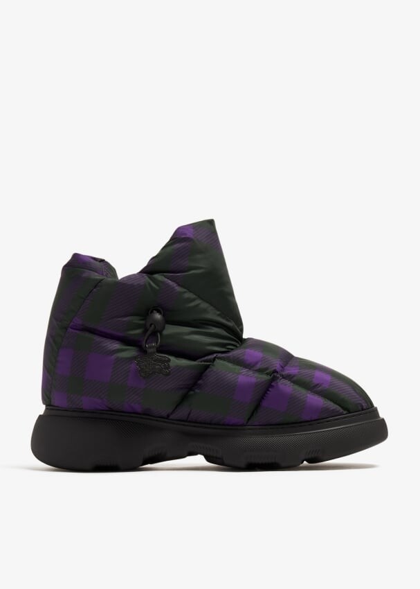 

Ботинки Burberry Check Pillow, зеленый