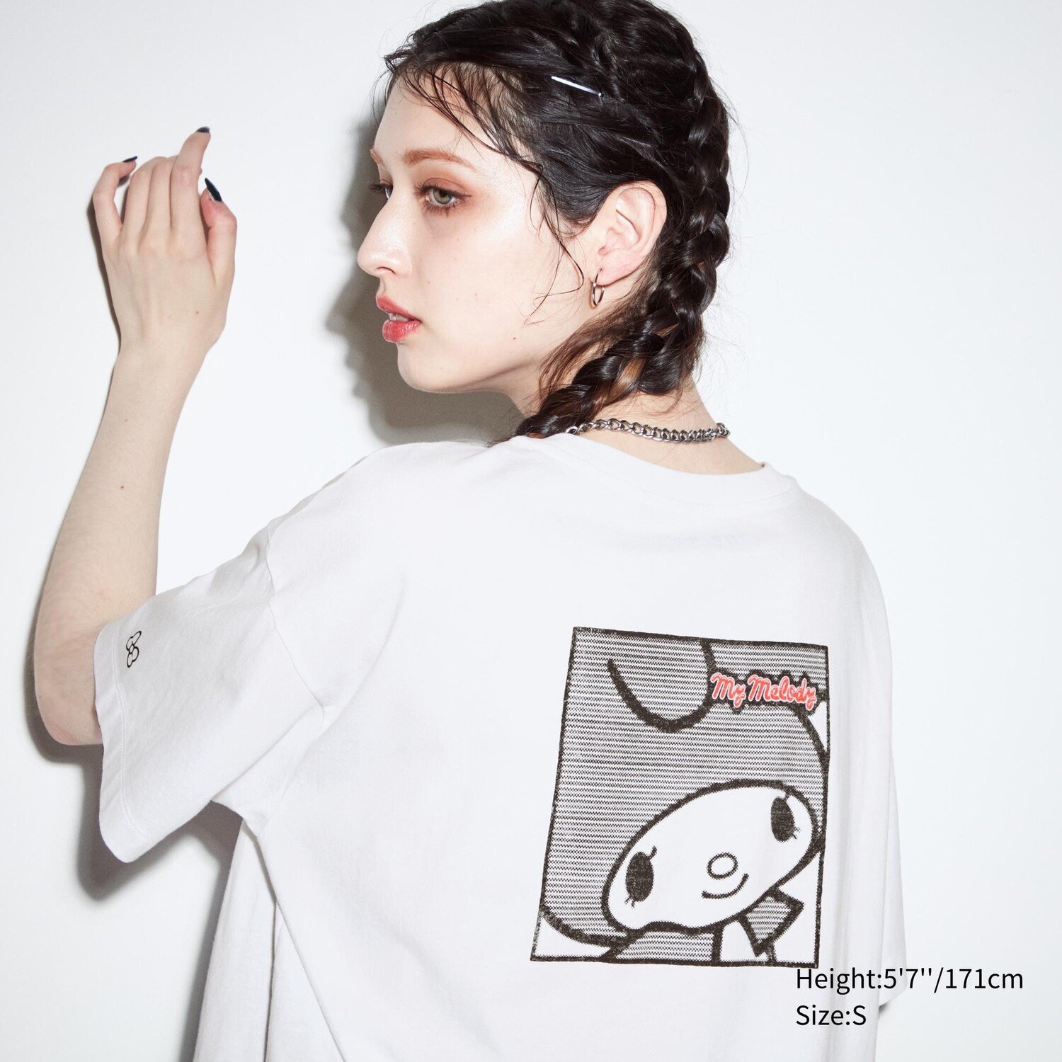 

Футболка с рисунком Sanrio Персонажи Kuromi & My Melody UT Uniqlo, белый