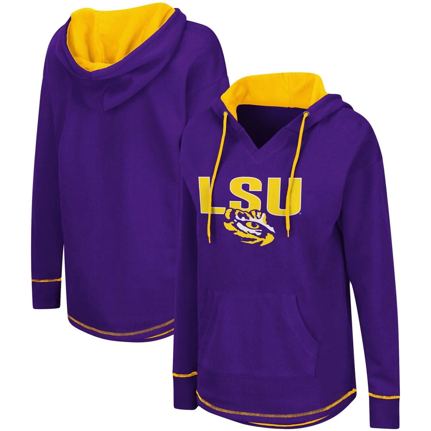 

Женская туника Colosseum Purple LSU Tigers, пуловер с капюшоном Colosseum