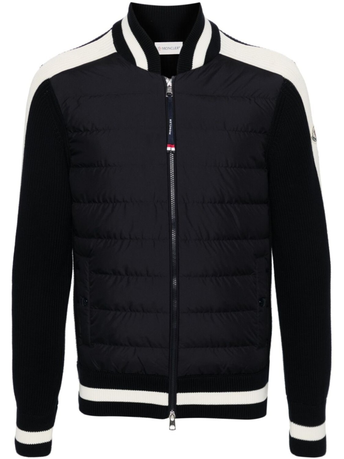 

Moncler куртка со стеганой вставкой, синий