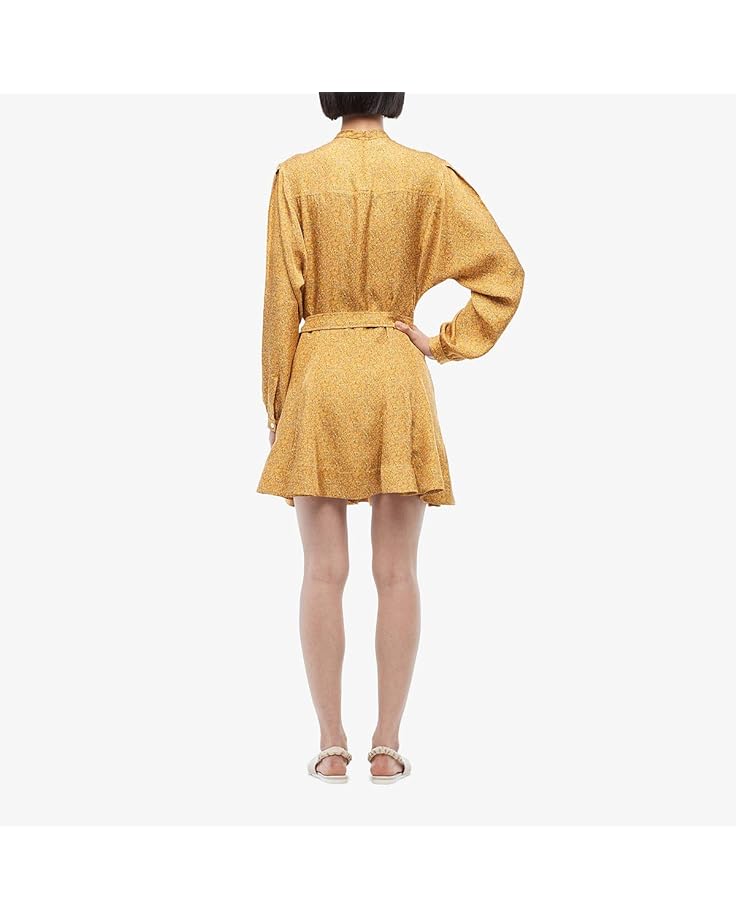 Платье Derek Lam 10 Crosby Long Sleeve Godet Insert Dress, цвет Yellow Multi