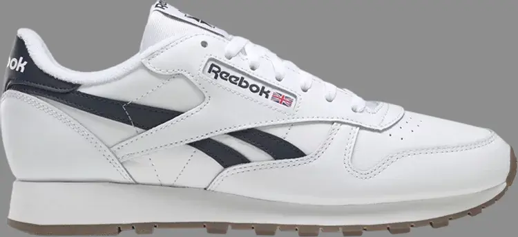 

Кроссовки classic leather 'white vector navy' Reebok, белый