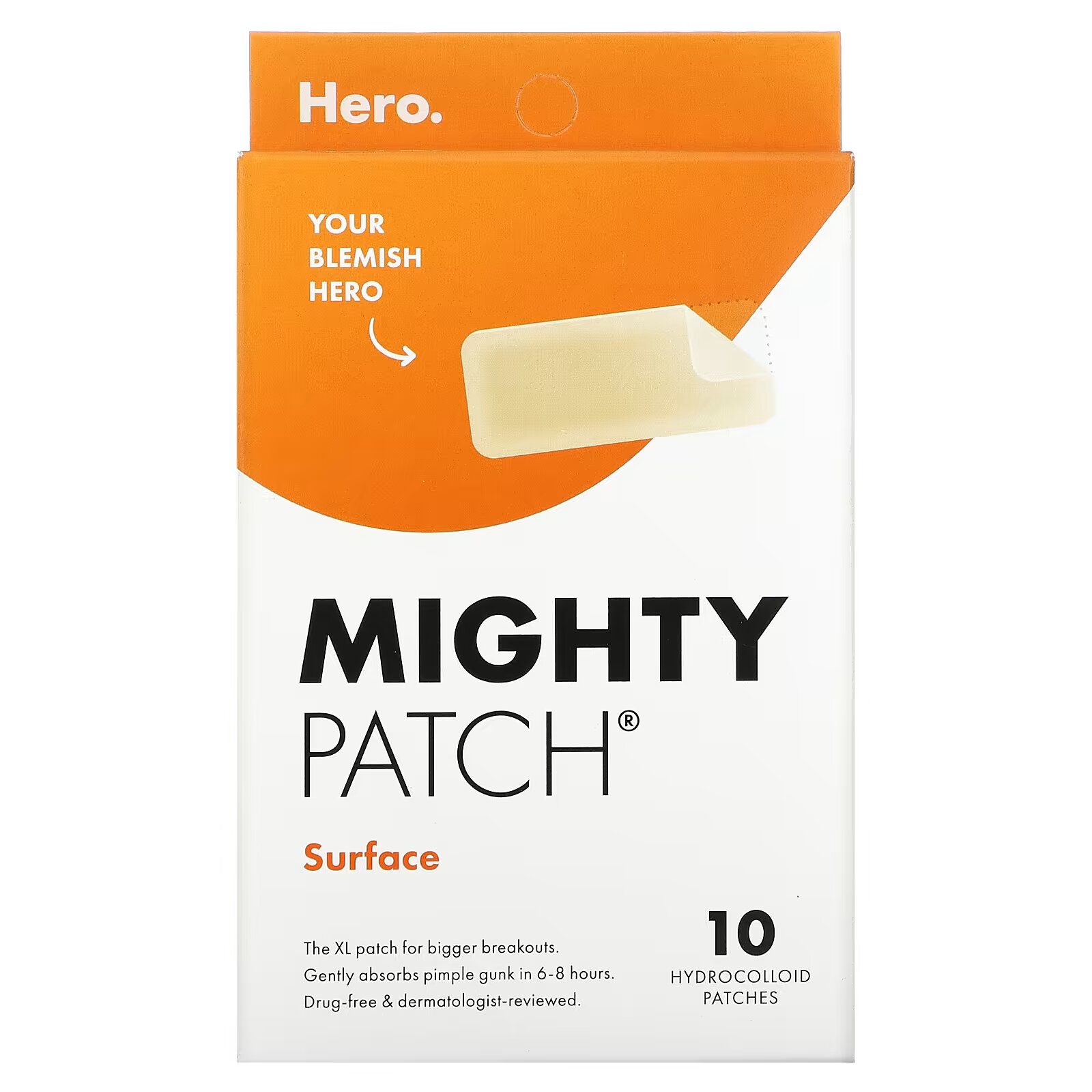 Hero Cosmetics, Mighty Patch, прямоугольные, 10 пластырей - фото