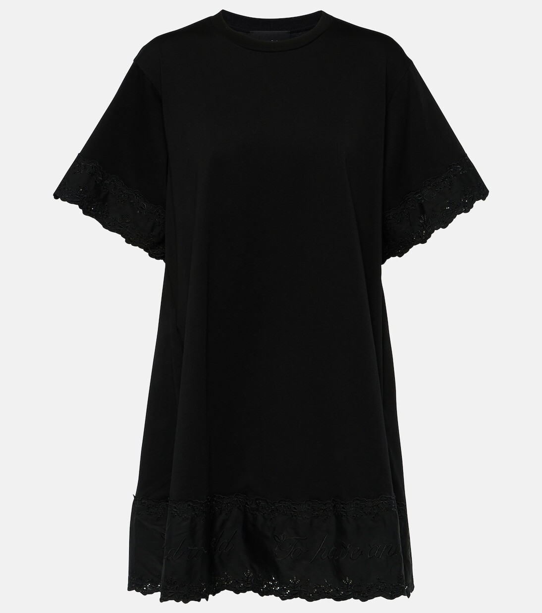 

Мини-платье из хлопкового джерси Simone Rocha, черный