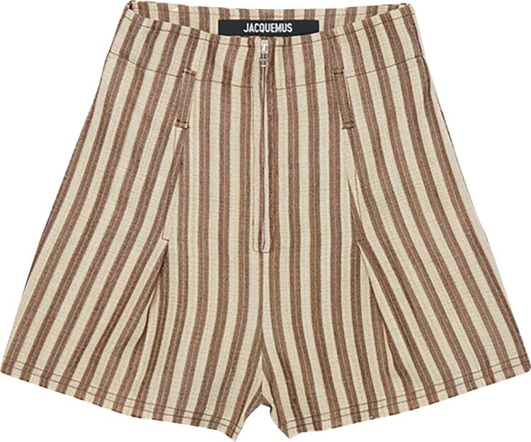 

Шорты Jacquemus Le Short Santon 'Beige Brown Stripes', разноцветный