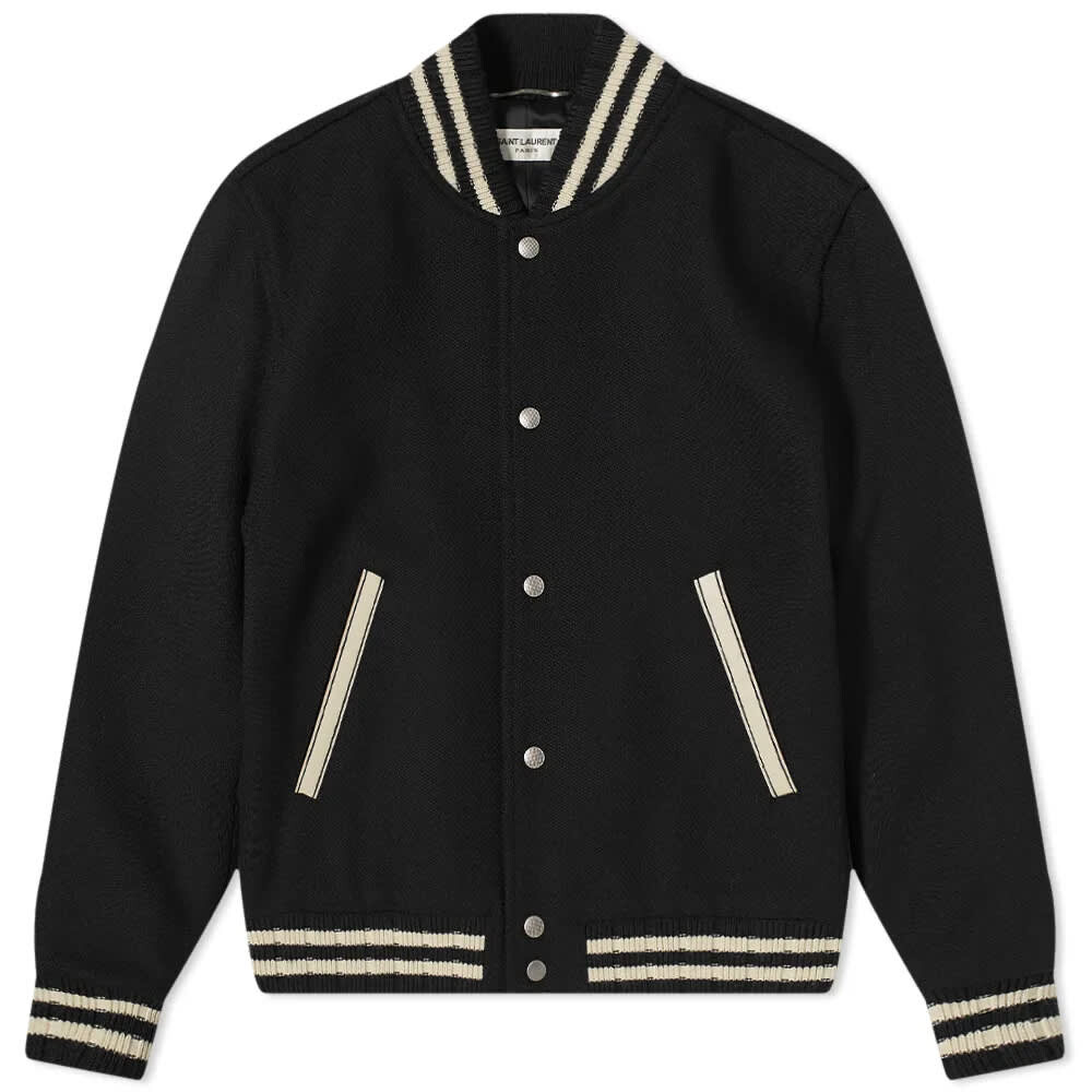

Классический студенческий плюшевый жакет Saint Laurent