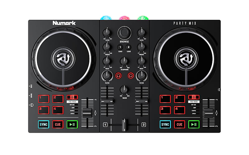 Numark Party Mix II - DJ-контроллер со встроенным световым шоу PARTYMIXII numark party mix ii dj контроллер