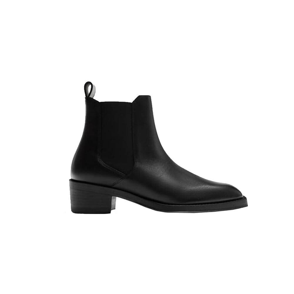 

Ботинки Zara Leather Cowboy, черный
