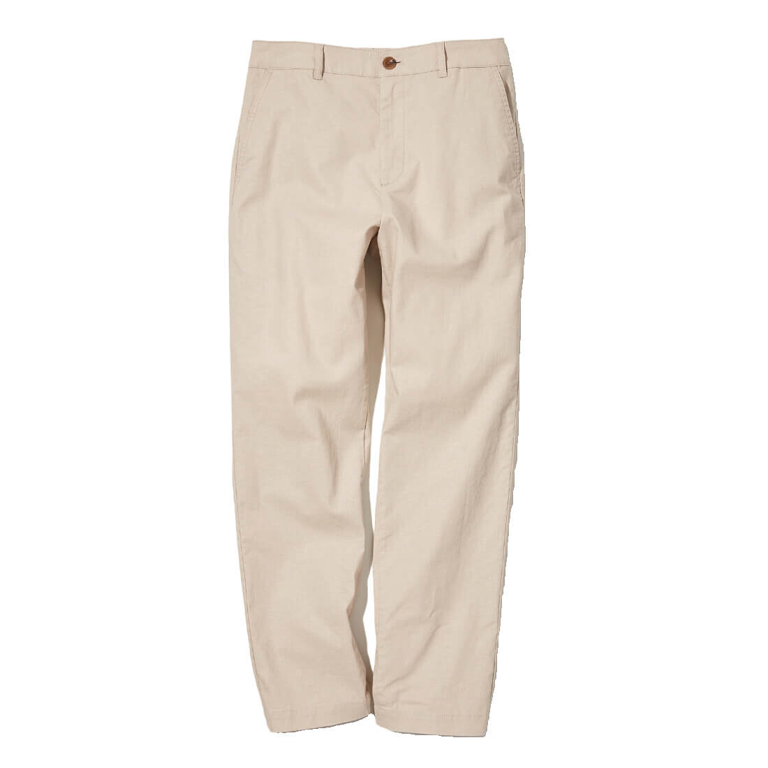 

Брюки Uniqlo Linen Cotton Blend Tapered, натуральный