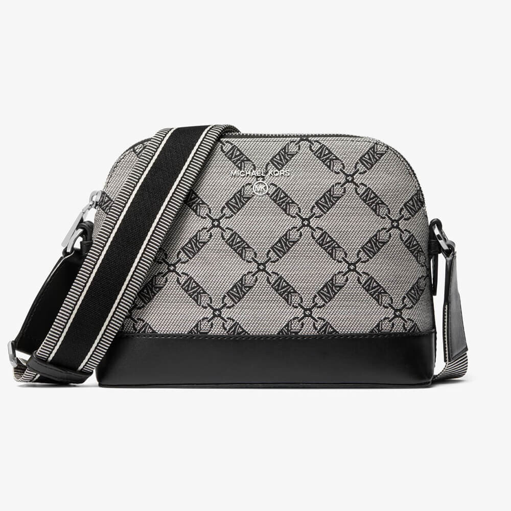 

Сумка-кроссбоди Michael Michael Kors Jet Set Large Empire Logo, серый/черный