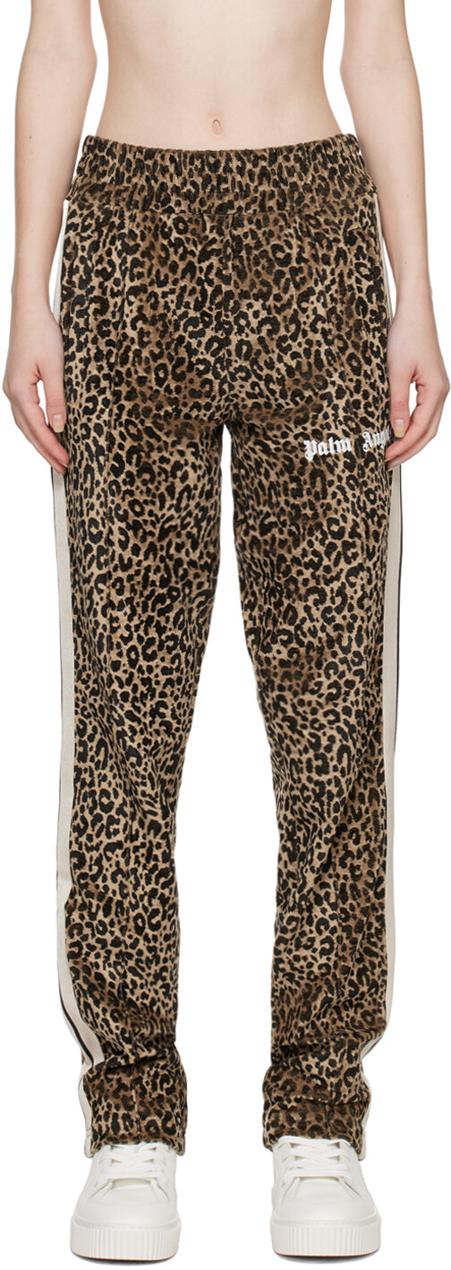 

Бежевые брюки для отдыха Animalier Palm Angels, Бежевый