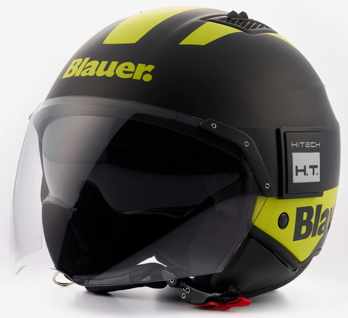 Реактивный шлем Blauer BET HT со съемной подкладкой, черный/желтый шлем momo minimomo реактивный черный желтый серый