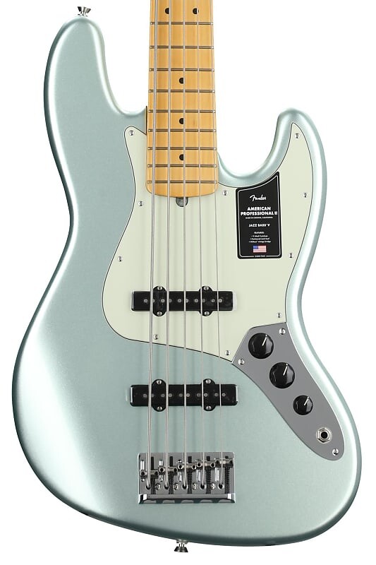 

Fender American Professional II Jazz Bass V - Mystic Surf Green с кленовой накладкой 0193992718