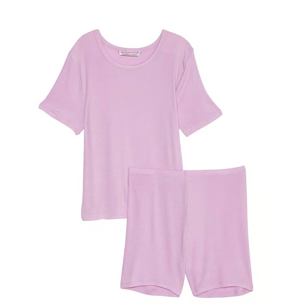 Комплект пижамный Victoria's Secret Ribbed Modal, 2 предмета, сиреневый комплект пижамный victoria s secret satin long 2 предмета зеленый розовый