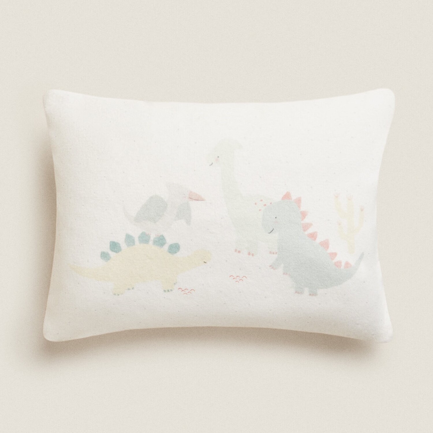 

Чехол для подушки Zara Home Dinosaur, кремовый