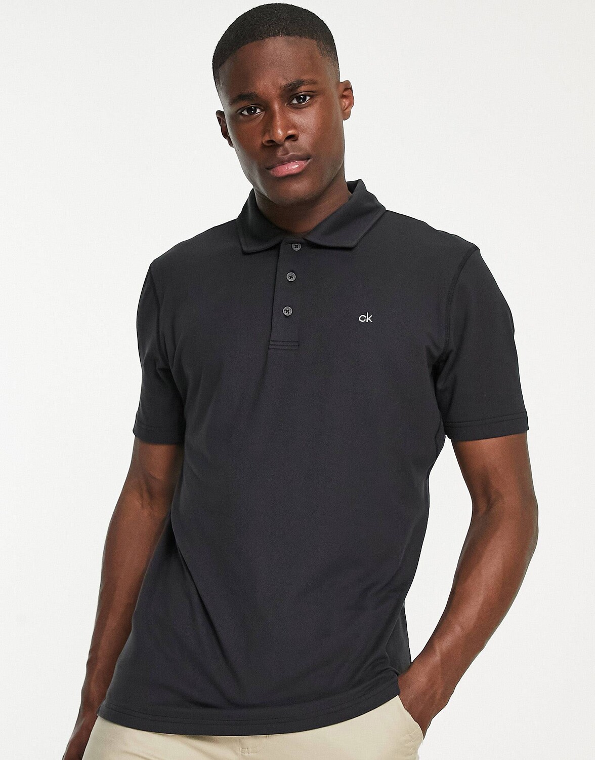 

Черная футболка-поло Calvin Klein Golf Newport, Черный