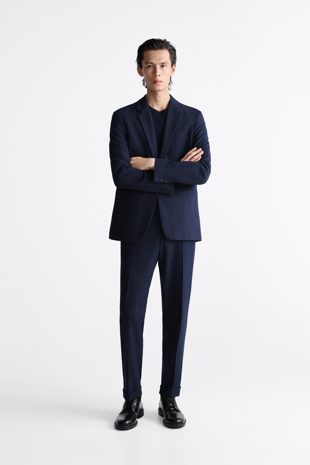 

Костюмный пиджак ZARA, темно-синий