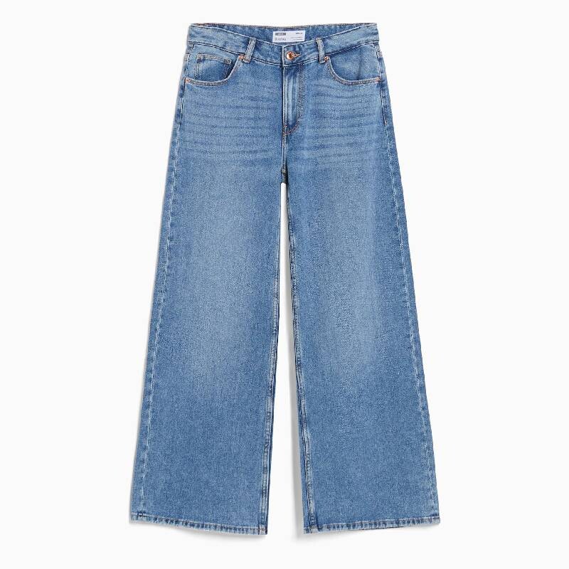 

Джинсы Bershka Wide-leg, синий