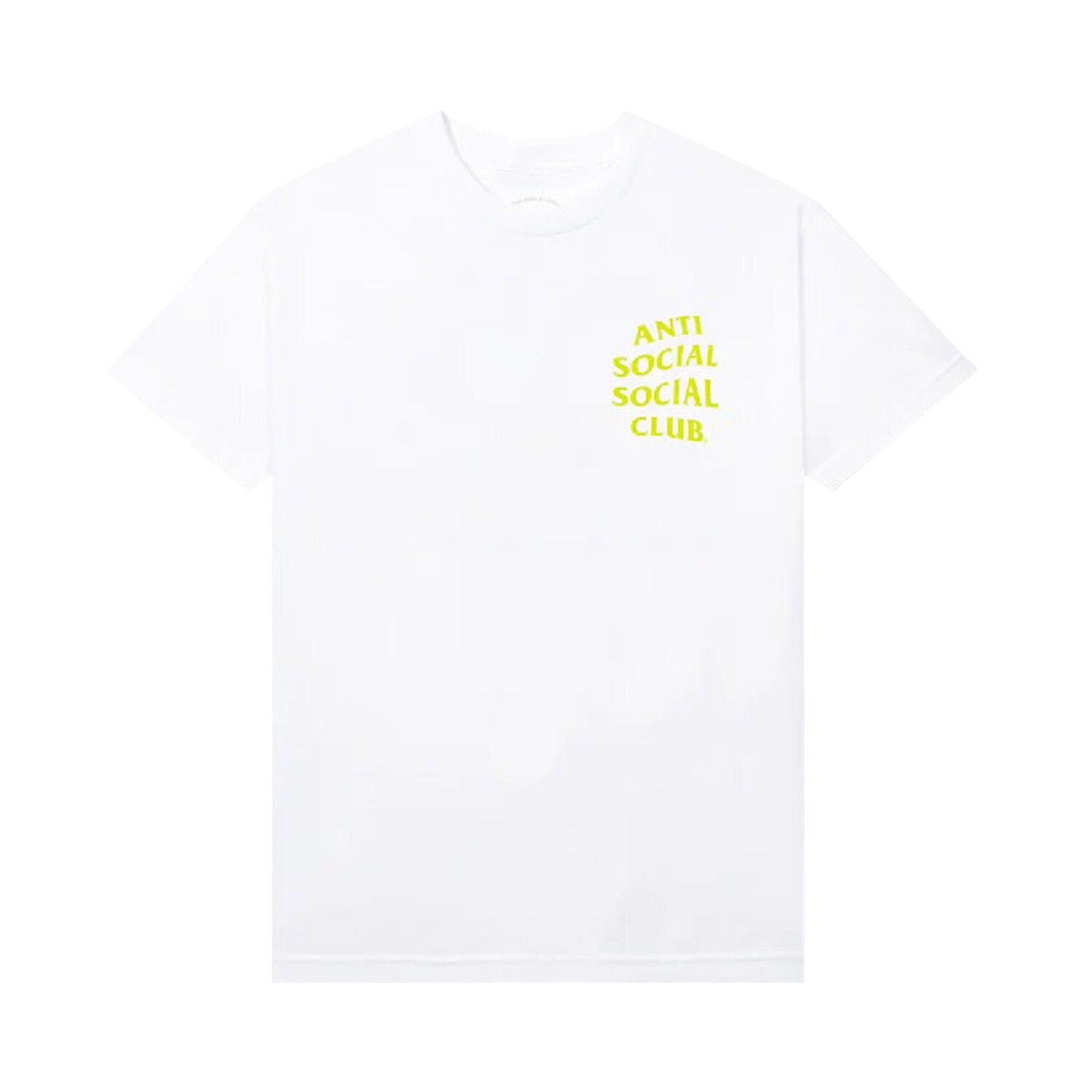 

Футболка Anti Social Social Club с желтой полосой, Белая, Белый