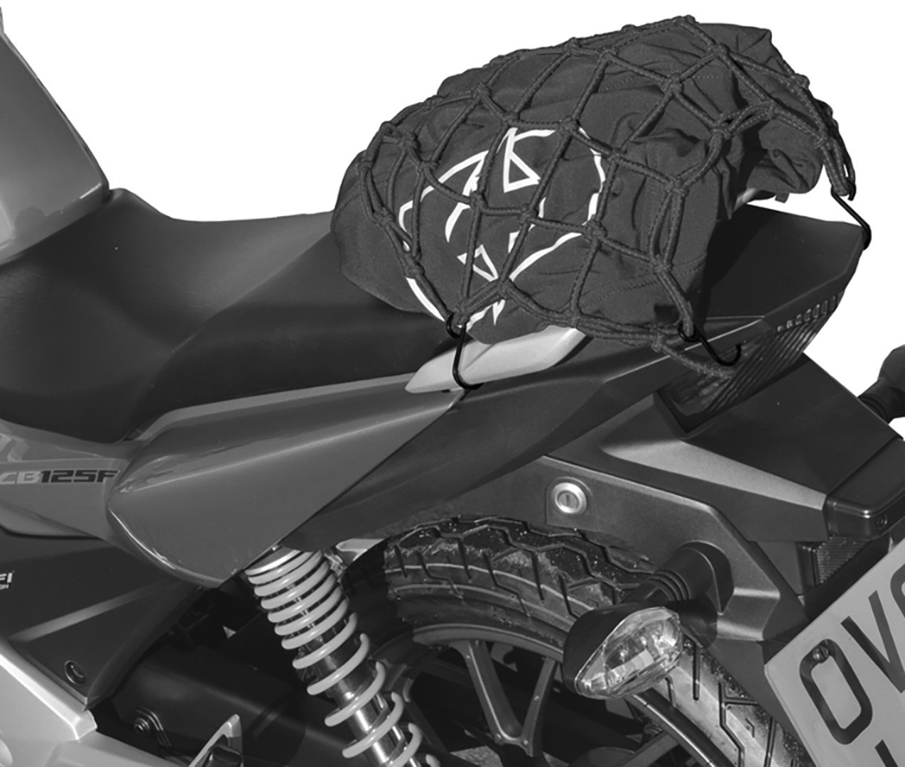 Сетка-держатель для мотоцикла Oxford Bright, черный сетка на багажник мотоцикла