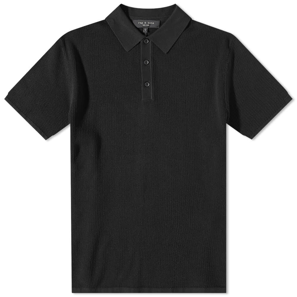 

Футболка Rag & Bone Harvey Knit Polo, Черный