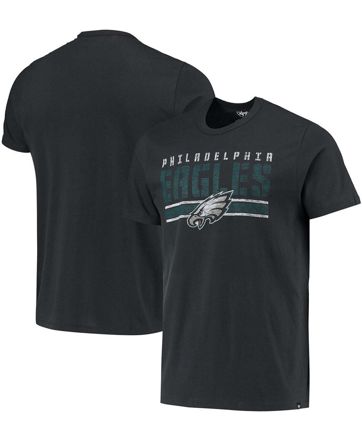 

Мужская черная футболка в полоску philadelphia eagles team '47 Brand, черный