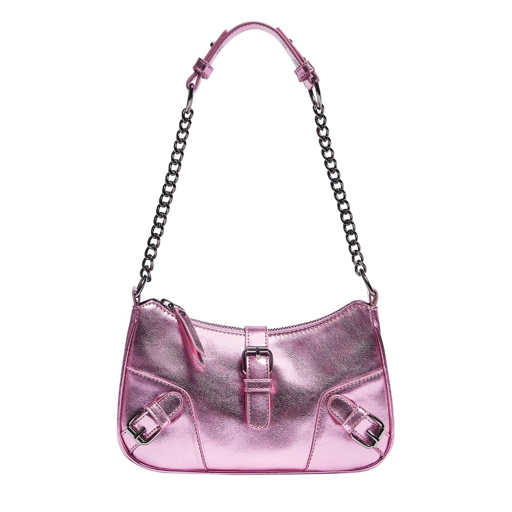 

Сумка Pull&Bear Shoulder With Chain Detail, розовый