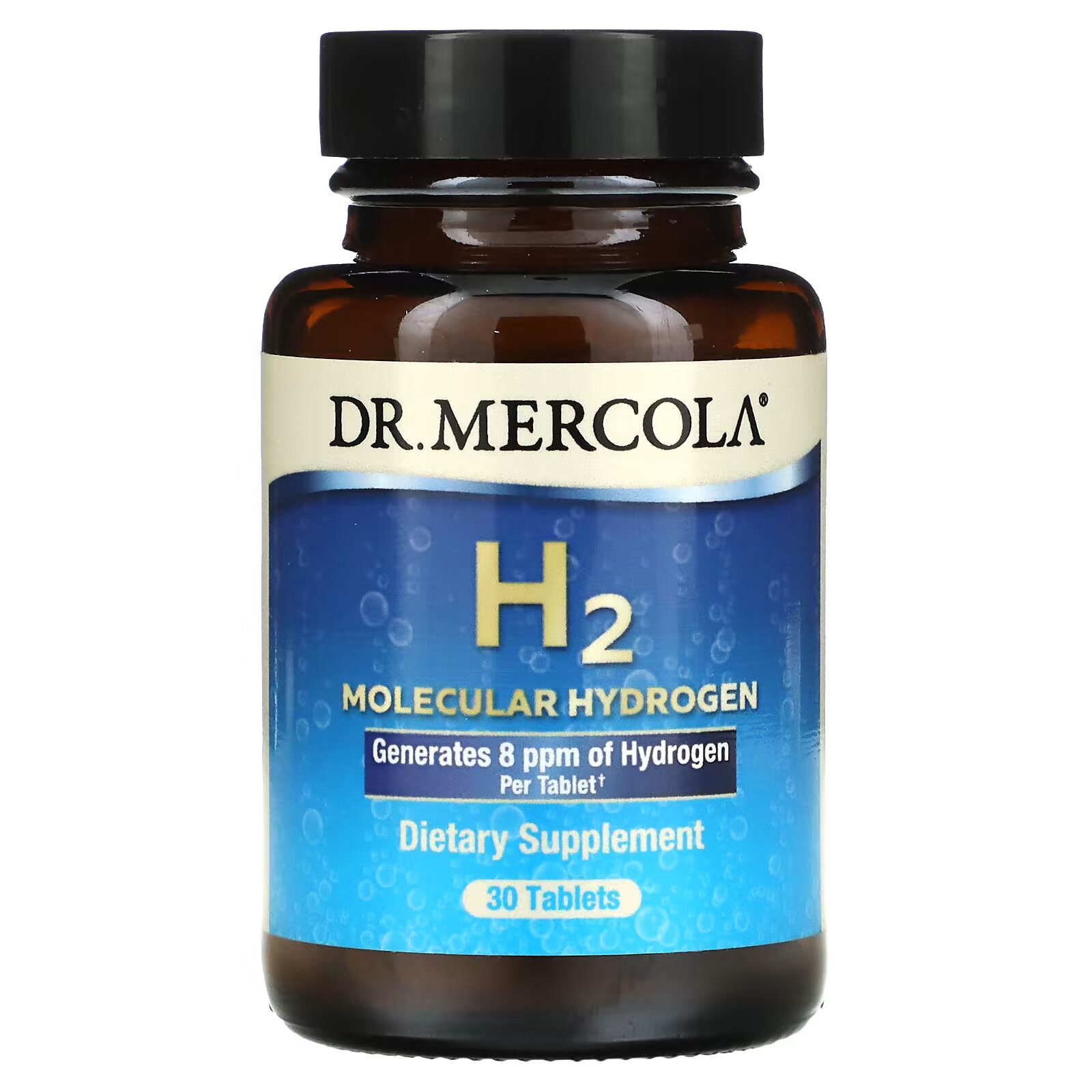 Молекулярный водород H2 Dr. Mercola, 30 таблеток dr mercola h2 2 go двойная упаковка 30 60 таблеток