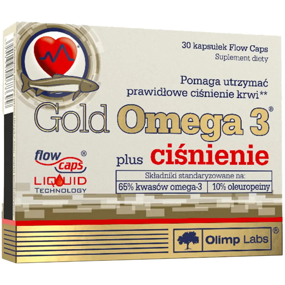 

Olimp Gold Omega 3 Plus Ciśnienie биологически активная добавка, 30 капсул/1 упаковка