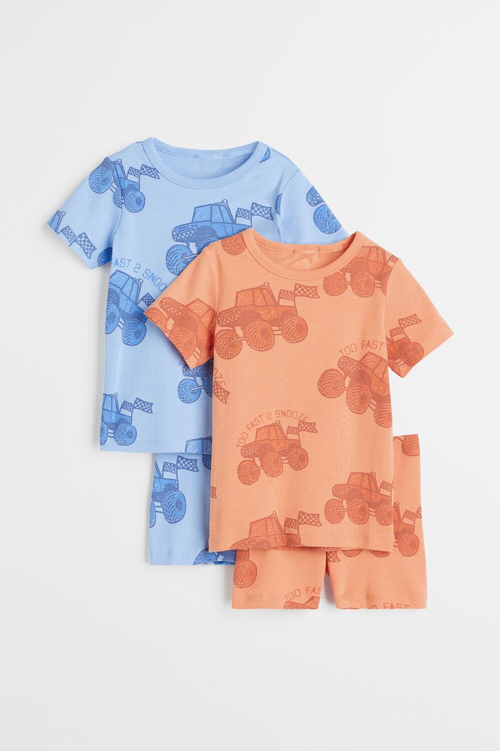

Комплект из 2 пижам из джерси H&M Monster trucks, голубой