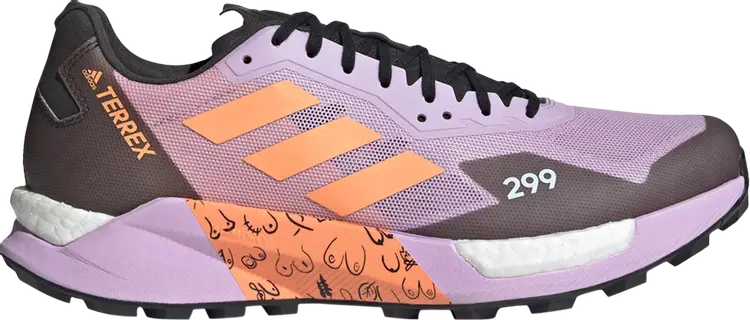 

Кроссовки Adidas Terrex Agravic Ultra Trail 'Breast Cancer Awareness', фиолетовый