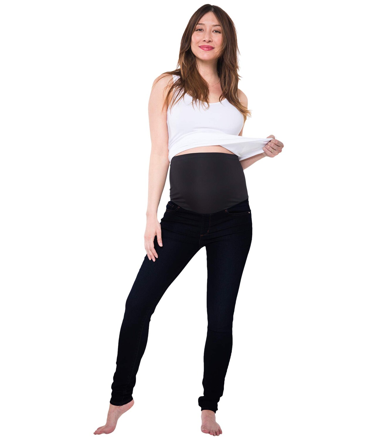 

Джинсы NOM Maternity, Soho Maternity Over the Belly Skinny Denim in Black
