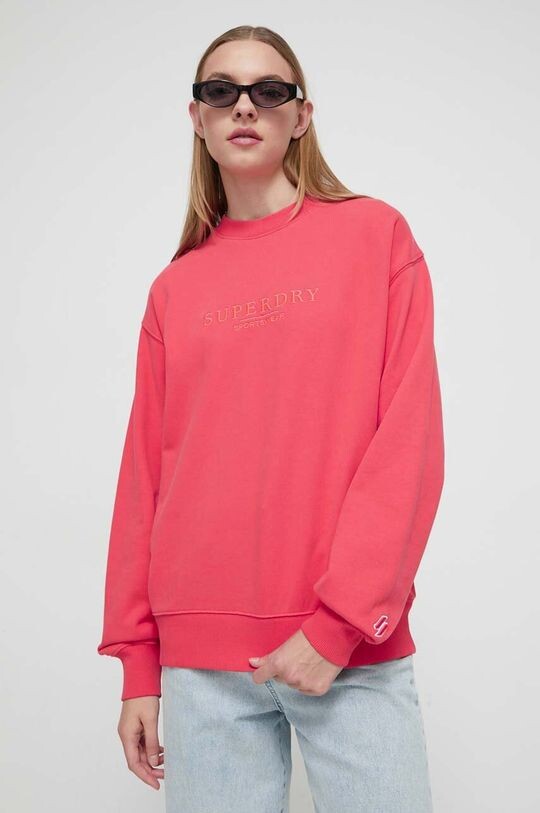 

Хлопковая толстовка Superdry, оранжевый