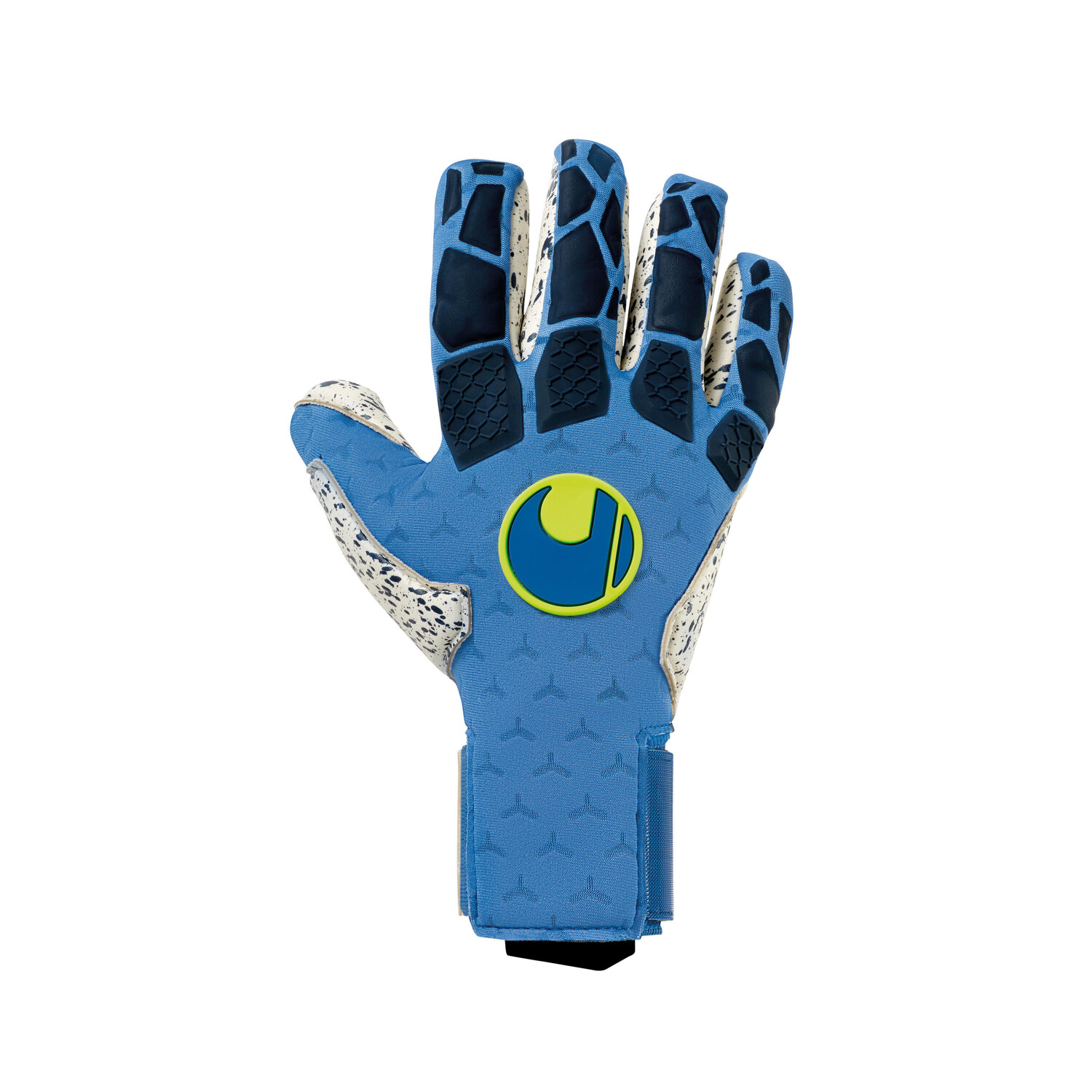 

Вратарские перчатки HYPERACT SUPERGRIP+ FINGER SURROUND UHLSPORT, синий/темно-синий/белый