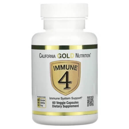 Средство для укрепления иммунитета California Gold Nutrition Immune 4, 60 капсул nature s way thymulus для укрепления иммунитета 60 капсул