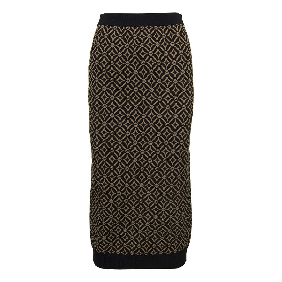 

Юбка Michael Kors Jacquard Monogram Midi Tube, коричневый