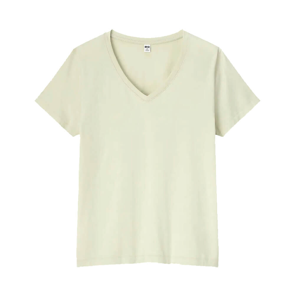 

Футболка Uniqlo 100% Supima Cotton V Neck, светло-зелёный, Зеленый