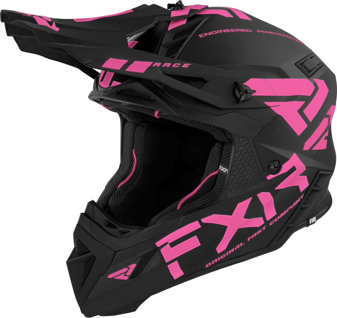 

FXR Helium Race Div 2023 Шлем для мотокросса, черный/розовый