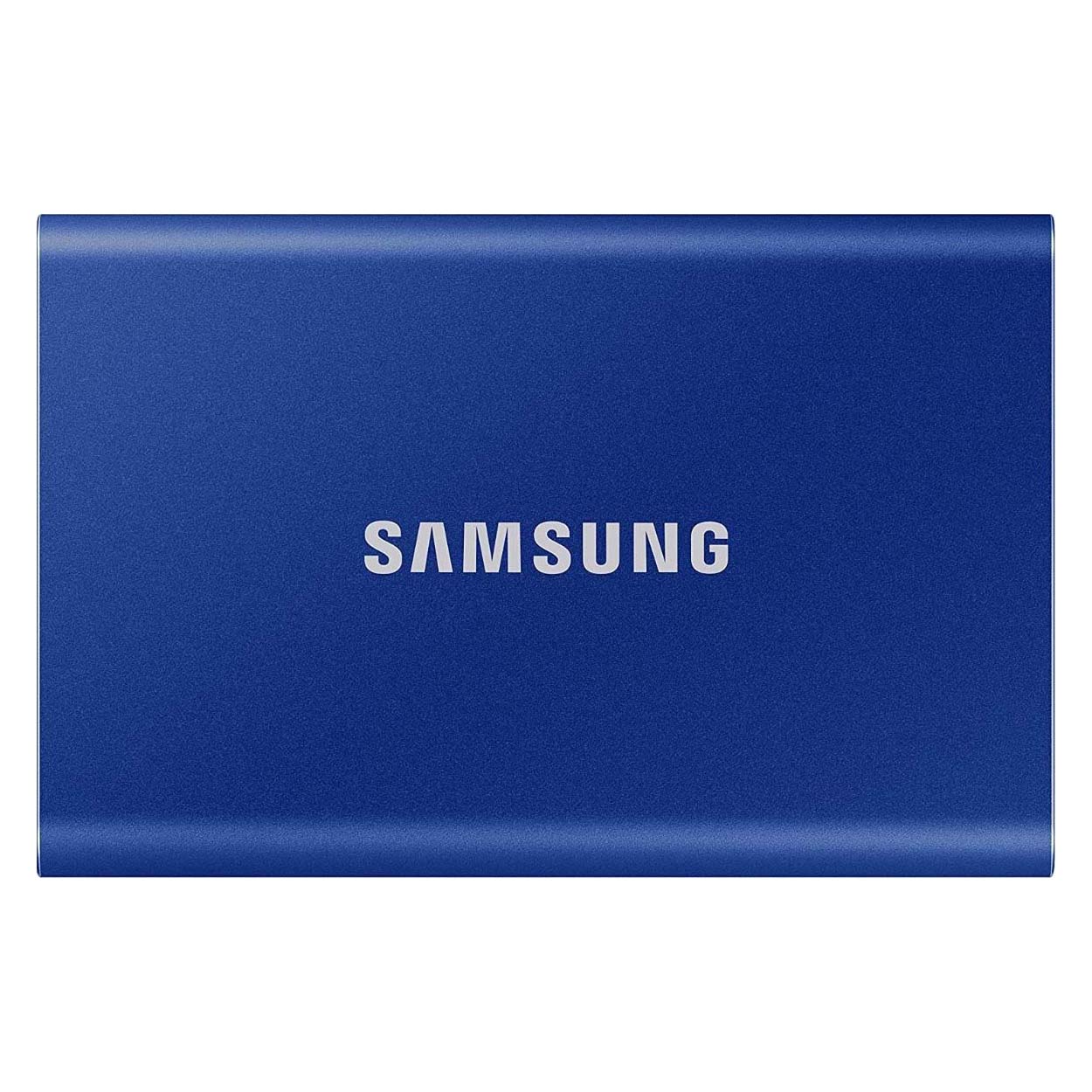 Внешний диск SSD Samsung Portable T7, 2ТБ, синий - фото