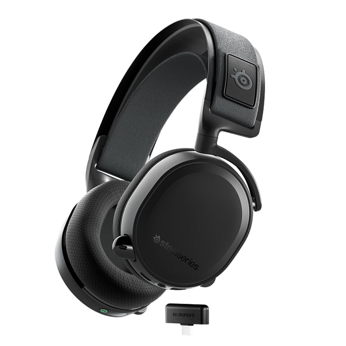 Беспроводные игровые наушники SteelSeries Arctis 7+, черный - фото