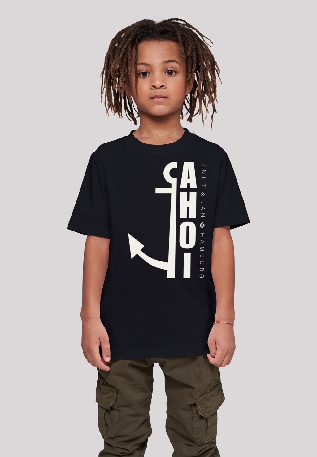 

Футболка с принтом AHOI ANKER CROP KNUT JAN HAMBURG F4NT4STIC, цвет schwarz