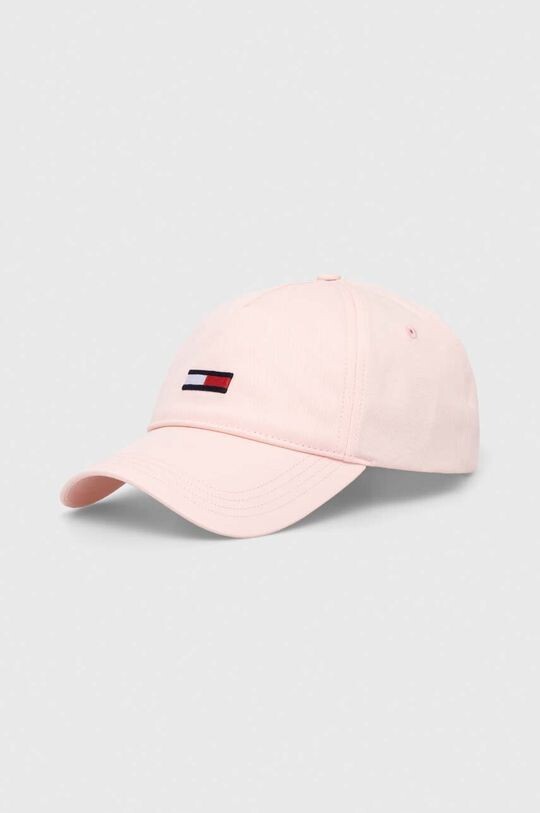 

Хлопковая бейсболка Tommy Jeans, розовый
