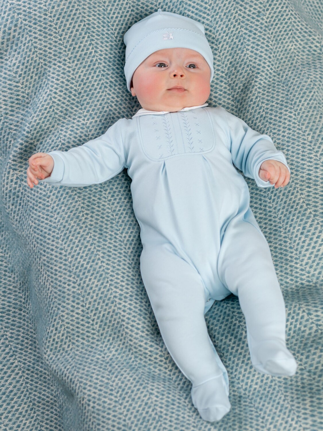 

Пижама Emile et Rose Baby Malcolm, комплект из шапки и медведя, голубой