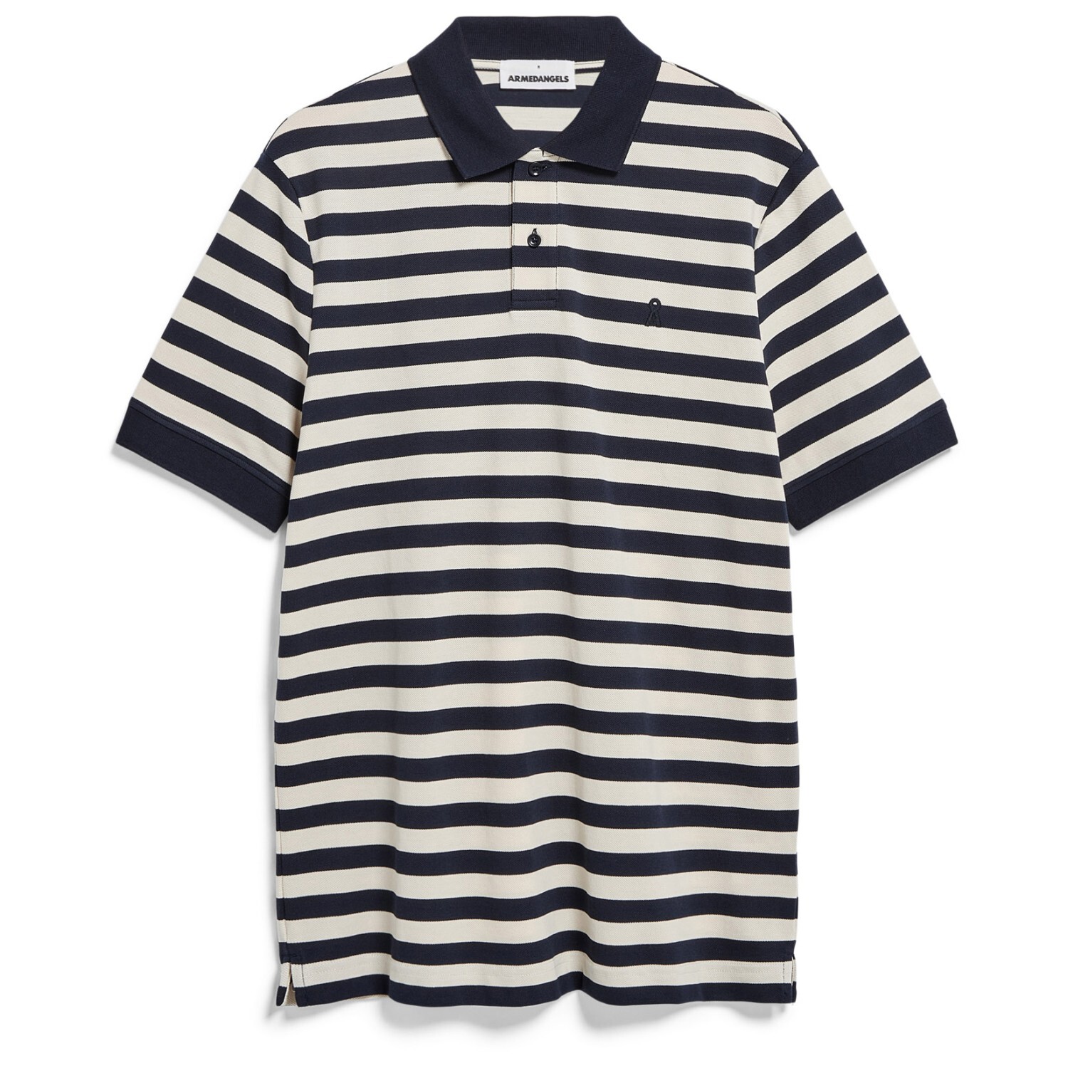 

Рубашка поло Armedangels Fibraas Stripes, цвет Night Sky/Oatmilk
