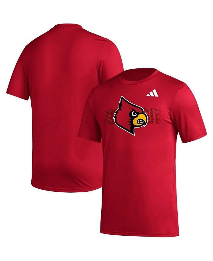 

Мужская красная футболка Louisville Cardinals Pregame AEROREADY adidas, красный