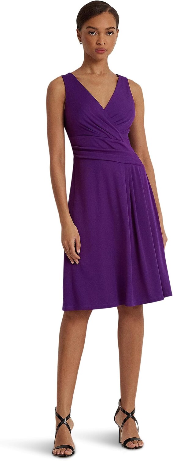 

Трикотажное платье без рукавов Surplice LAUREN Ralph Lauren, цвет Purple Agate