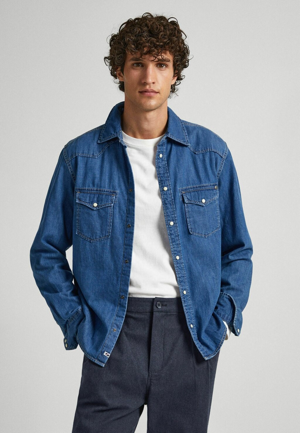 

Рубашка Pepe Jeans, джинсовая