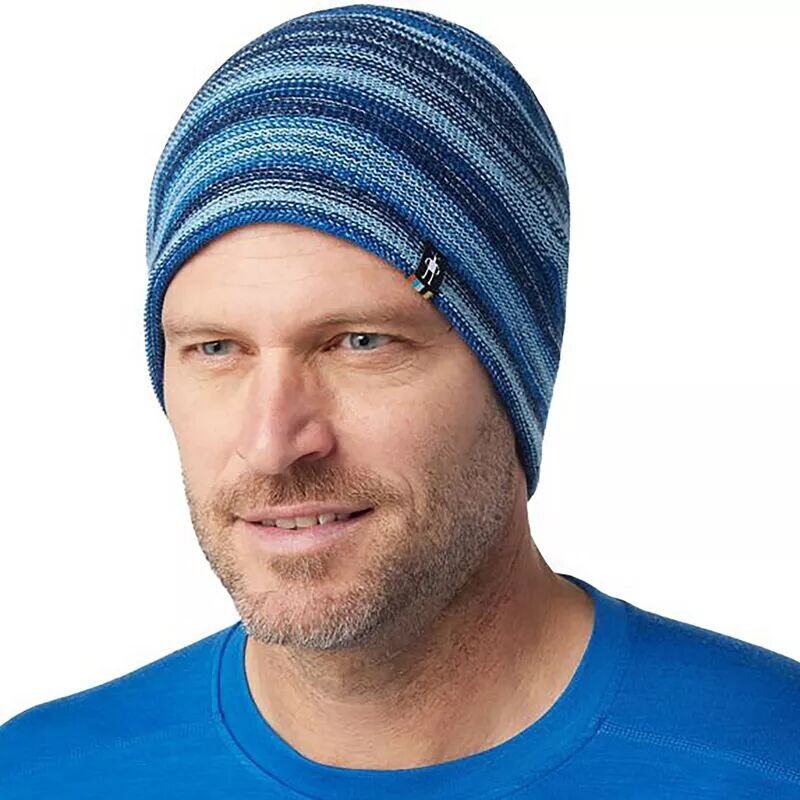 

Мужская двусторонняя шапка Smartwool Boundary Line, голубой
