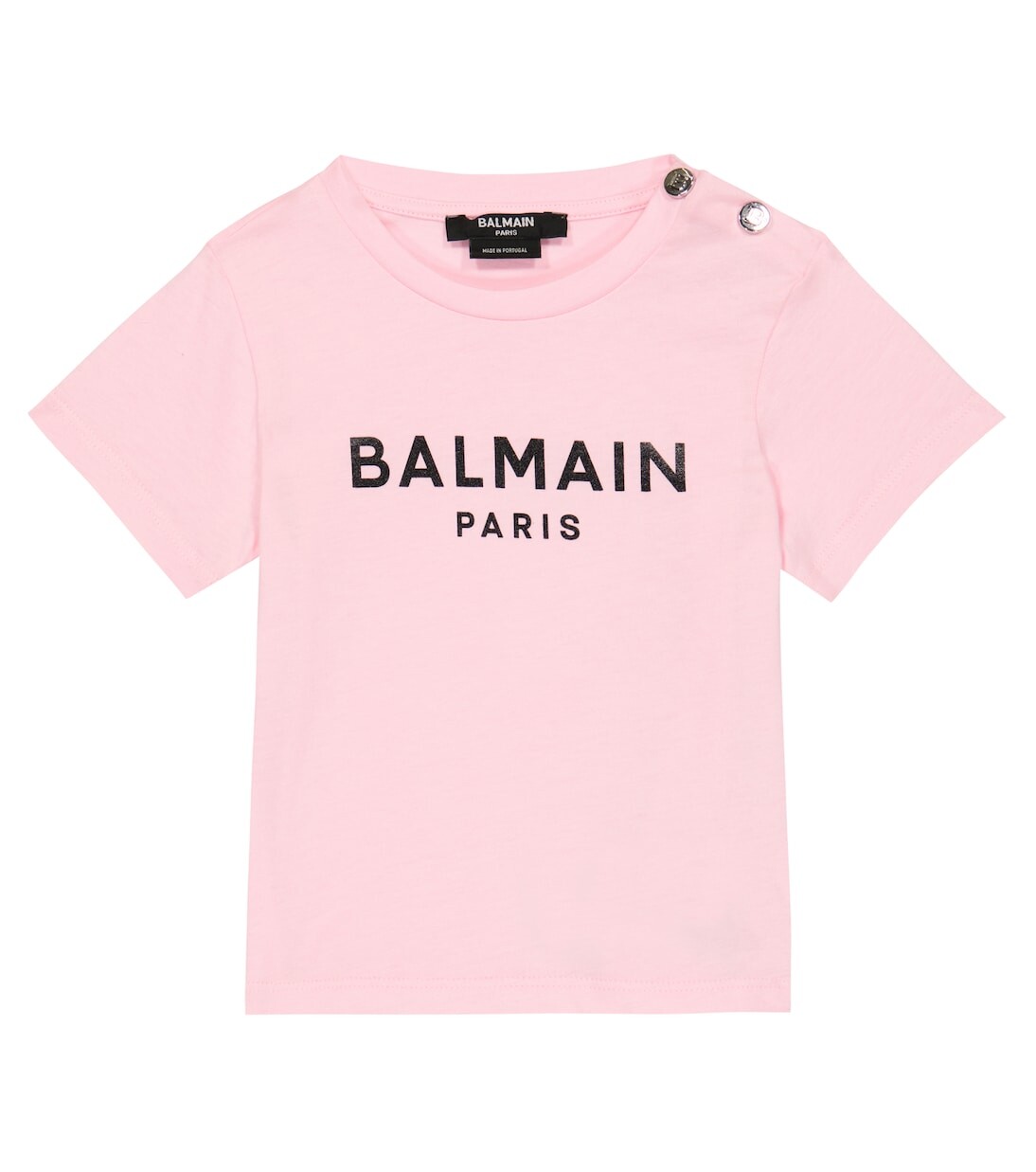 

Футболка из хлопкового джерси с логотипом baby Balmain Kids, розовый