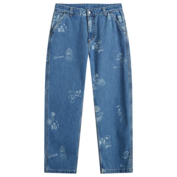 

Штамповые штаны Carhartt Wip, синий